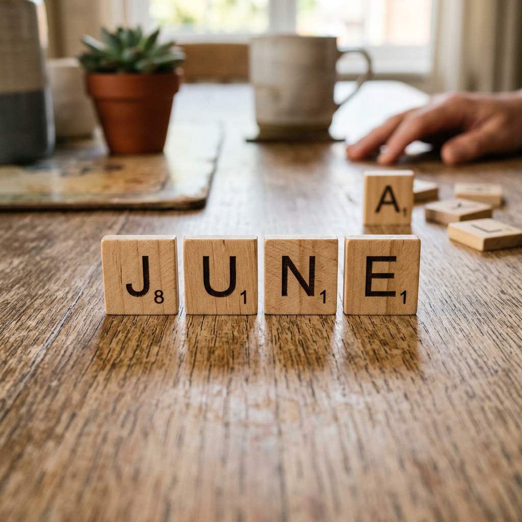 Change tiles to spell JUNE
